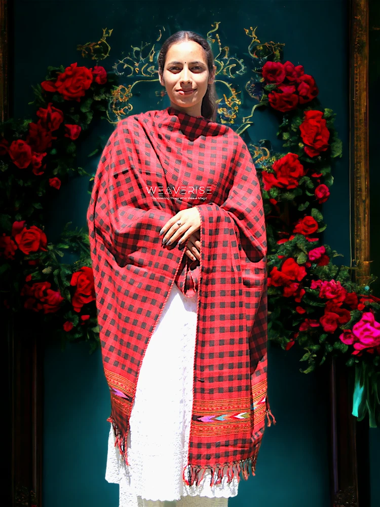 Woven Pure Wool Women and Grils Stole Scarf and Wrap