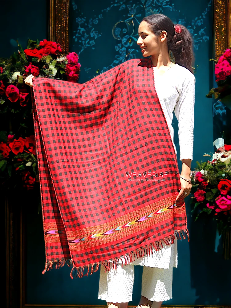 Woven Pure Wool Women and Grils Stole Scarf and Wrap