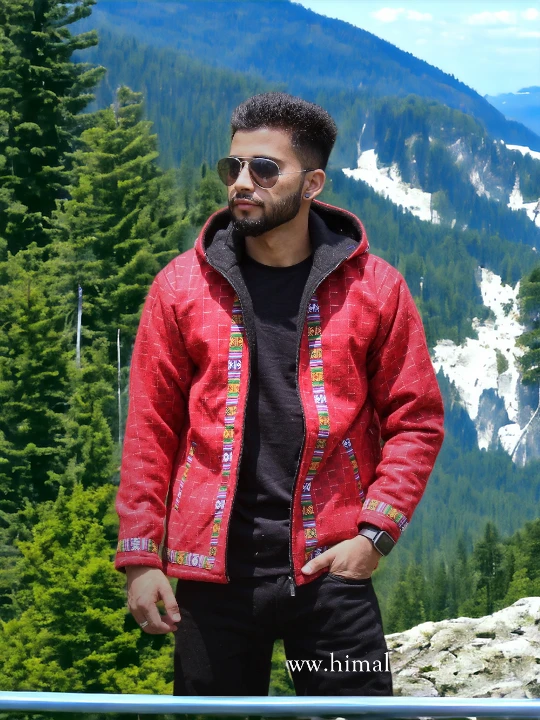 Frostbite Fashion: Zipper Hoodie for the Stylish Adventurer Red Royal Himachalbox.in