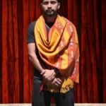 Elegant Men's Pure Wool Woven Stole Scarf - Classic Comfort