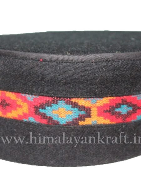 Black Centre Border Cap