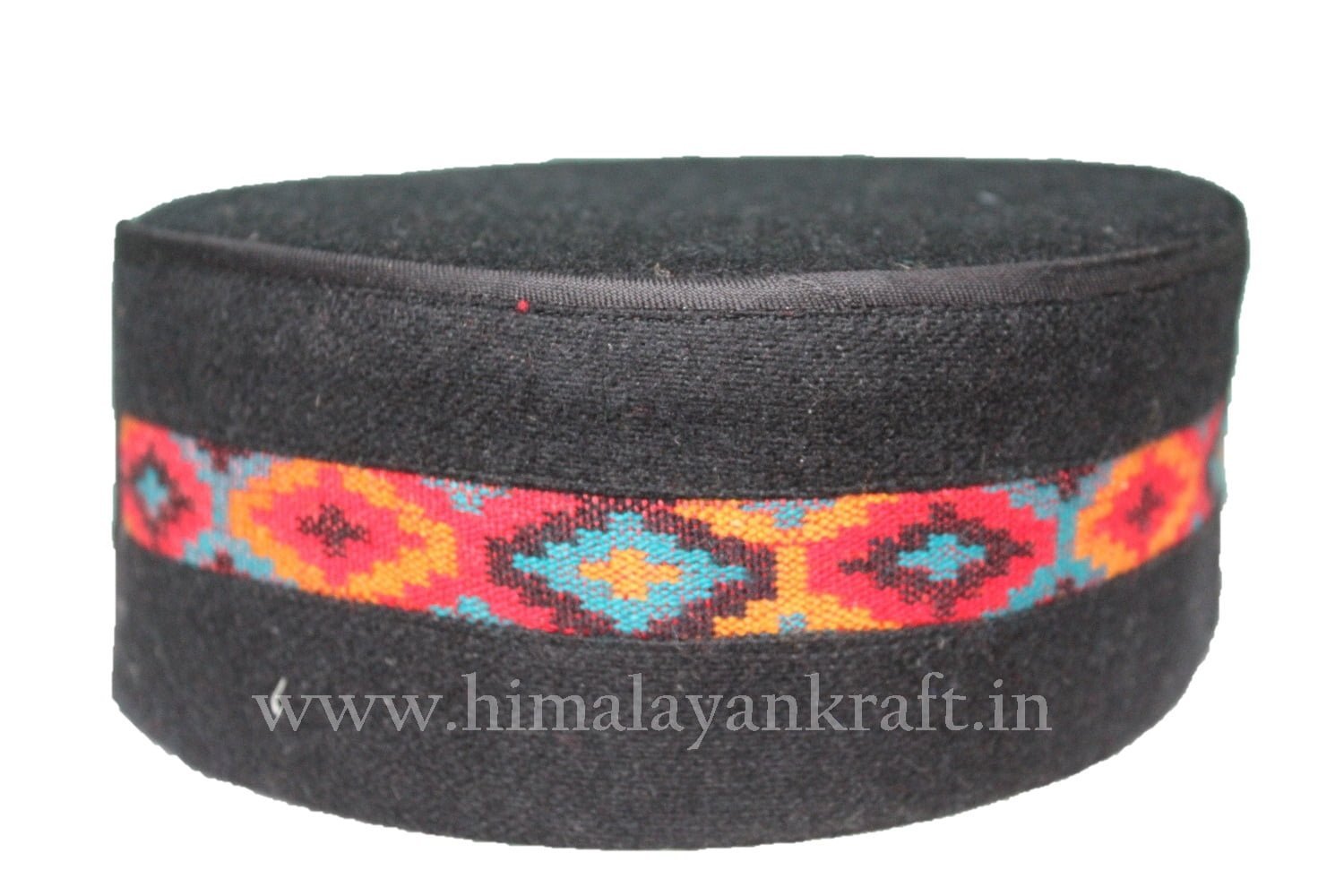 Black Centre Border Cap