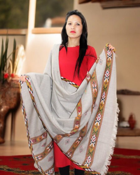 Premium Kullu Handloom Wool Shawl with Traditional Patterns Himachal Box