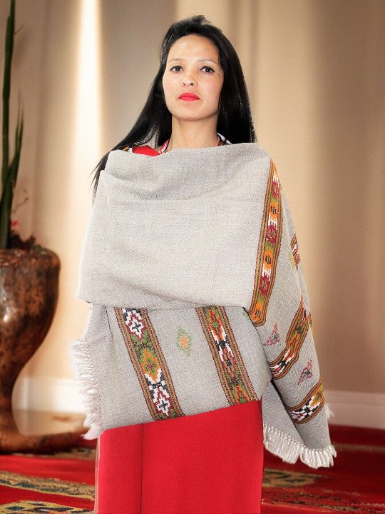 Premium Kullu Handloom Wool Shawl with Traditional Patterns Himachal Box