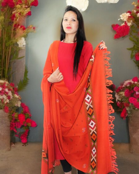 Women's Winter Essential - Authentic Kullu Handloom Wool Shawl Himachal Box