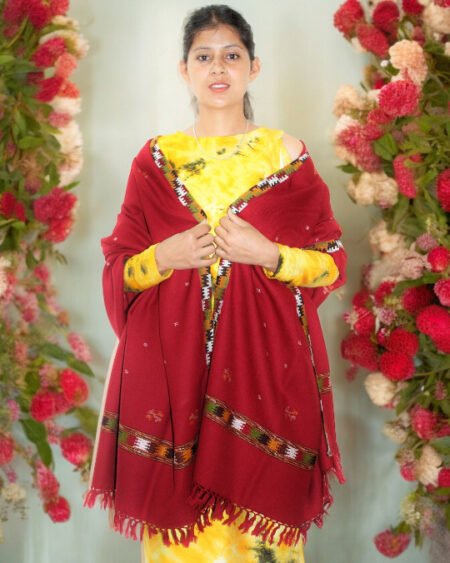 Kullu Handloom Pure Wool Shawl - Traditional Craft by Himalayan Weavers Himachal Box