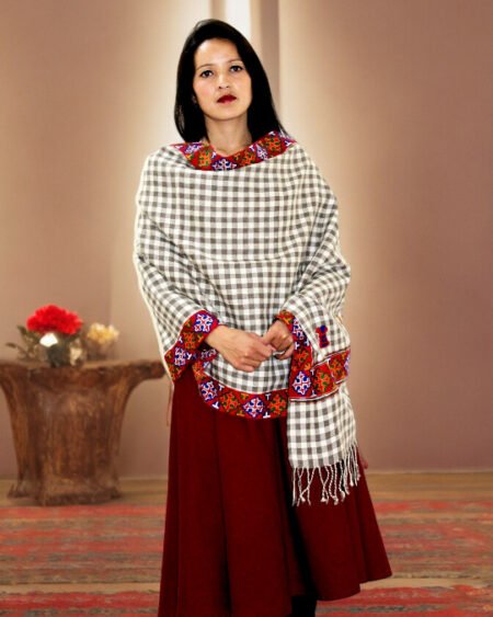 Authentic Himalayan Loom-Woven Pure Wool Shawl - Cozy Stole for Women Himachalbox.in