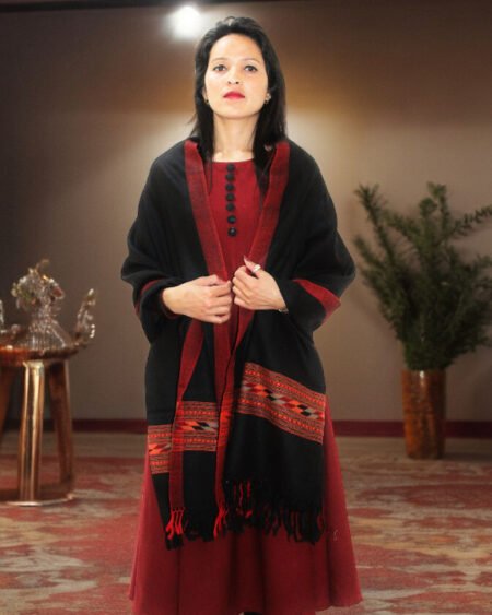 Himalayan Loom-Woven Pure Wool Stole - Sophisticated Wrap for Women HimachalBox.in