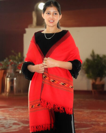 Pure Woolen Scarf by Kullu Weavers - Traditional and Warm for Girls Himachal Box