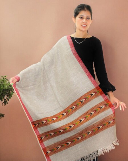 Traditional Himalayan Kullu Design Scarf – Pure Wool, Handwoven Excellence at HimachalBox.in