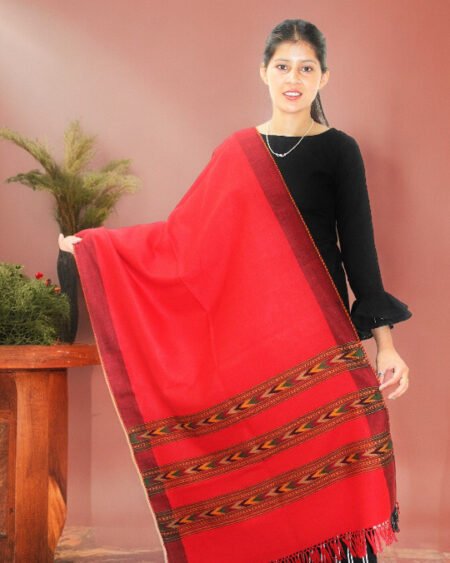 Exquisite Handloom Wool Scarf – Authentic Kullu Design from the Himalayas Himachal Box