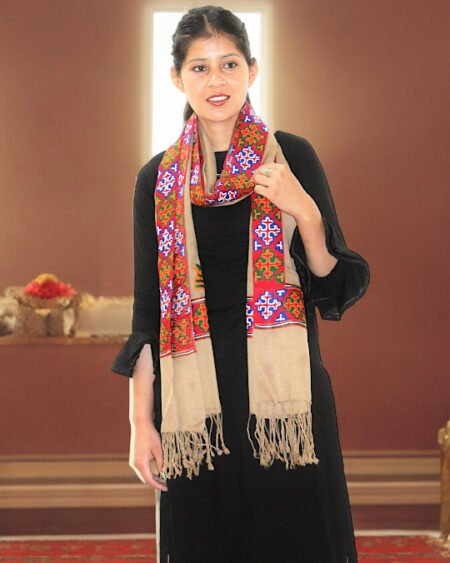 Pure Woolen Stole by Kullu Artisans - Stylish Scarf for Girls