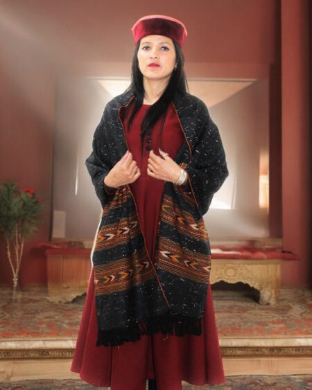 Classic Wool Blend Stole for Women - Warm Stole Scarf at Himachal Box