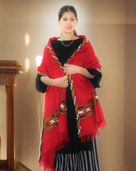 Classic Handloom Woven Pure Wool Shawl for Women & Girls Himachal Box
