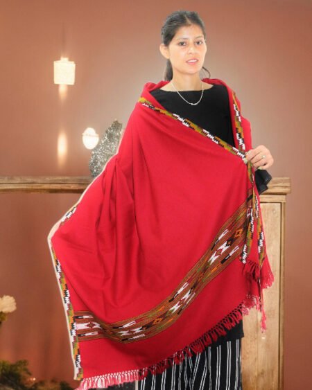 Classic Handloom Woven Pure Wool Shawl for Women & Girls Himachal Box