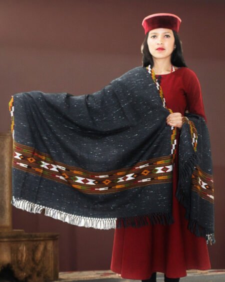 Premium Pure Wool Handloom Shawl – Traditional Elegance Himachal Box
