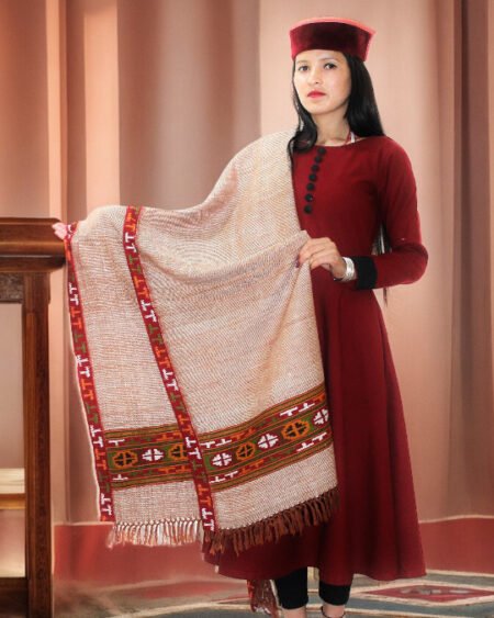 Warm and Cozy Handloom Woven Pure Wool Shawl for Girls Himachal Box