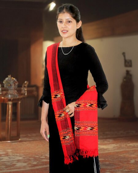 Traditional Kullu Woolen Scarf - Handcrafted Comfort for Girls