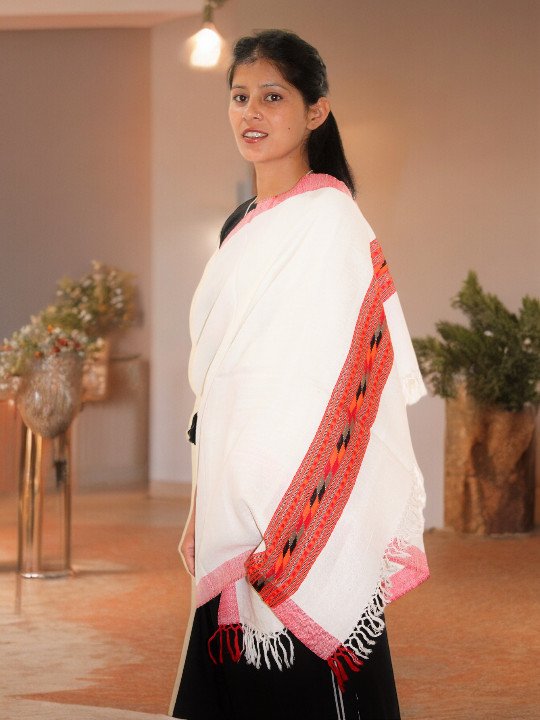 Pure Woolen Scarf by Kullu Weavers - Vibrant and Cozy for Girls Himachalbox.in