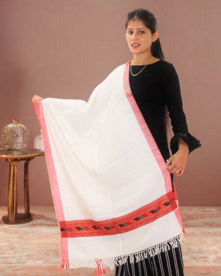 Pure Woolen Scarf by Kullu Weavers - Vibrant and Cozy for Girls Himachalbox.in