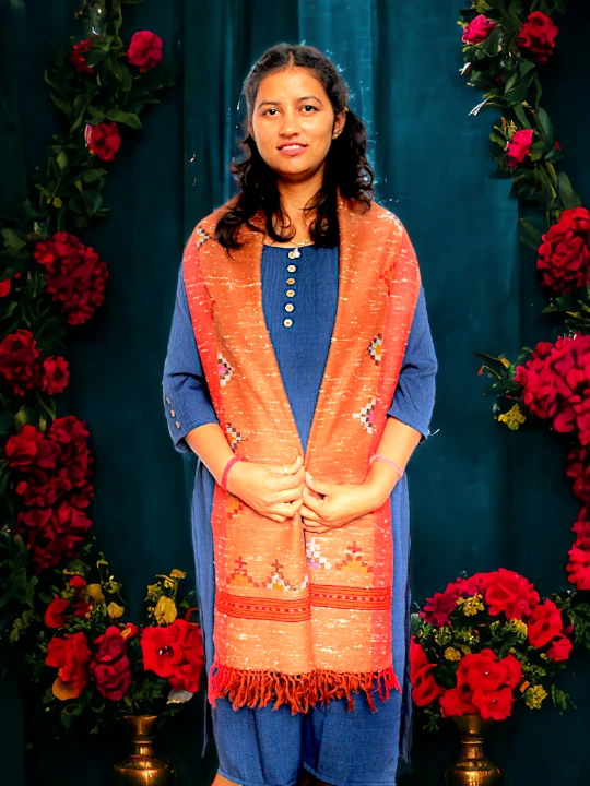 Timeless Tradition: Pure Wool Kullu Design Stole Himachalbox.in
