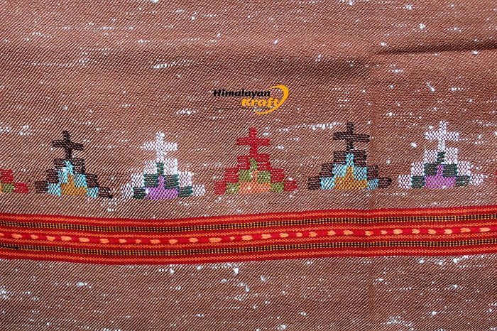 Timeless Tradition: Pure Wool Kullu Design Stole Himachalbox.in Online Kullu Handloom