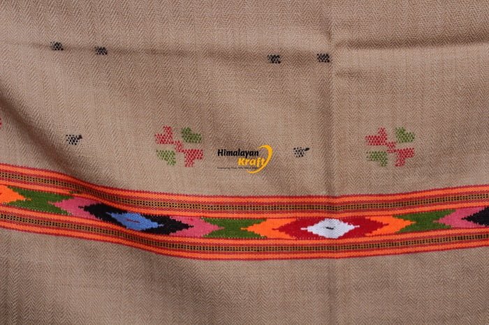 Rustic Radiance Handwoven Kullu Wool Scarf with Himachalbox.in