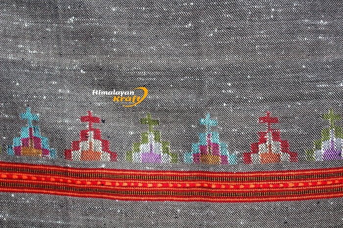 Kullu Craft: Luxurious Pure Wool Women's Stole Himachalbox.in Design
