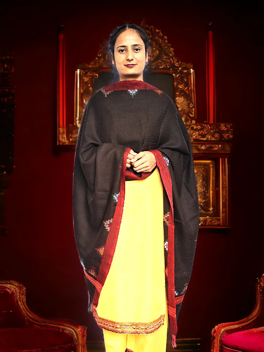 Winter Warmth Pure Wool Kullu Handloom Stole at Himachalbox.in Buy Now