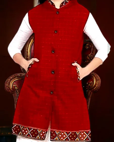 Sleeveless Women’s Long Jacket