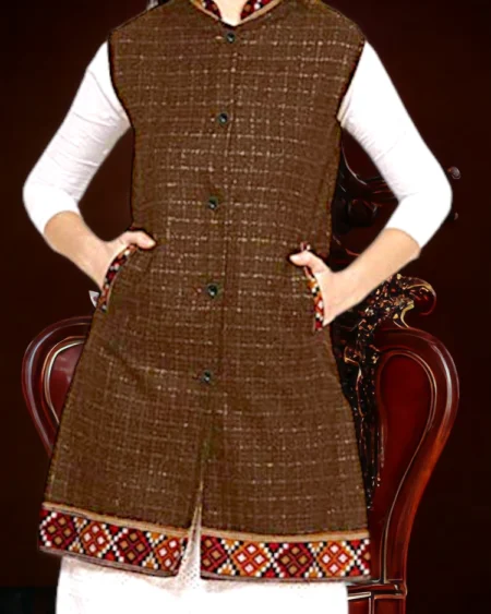 Sleeveless Women’s Long Jacket
