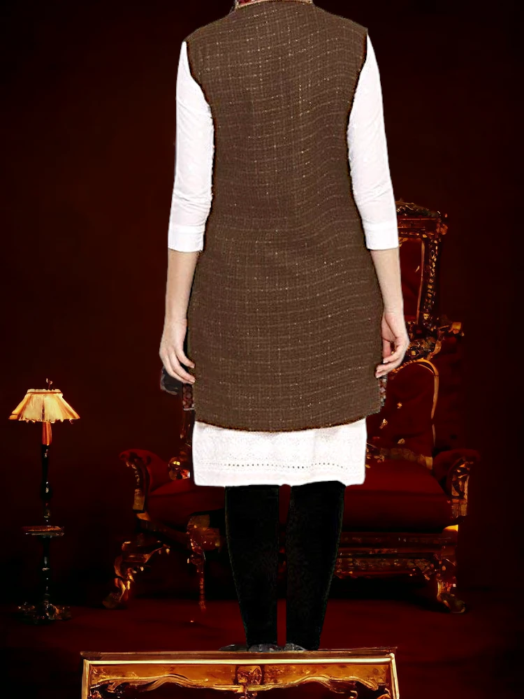 Sleeveless Women’s Long Jacket