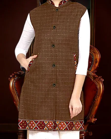 Sleeveless Women’s Long Jacket