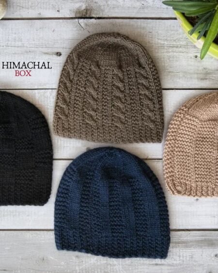 Authentic Kullu Valley Beanie | 100% Merino Wool | Hand-Knitted by Himalayan Knitters