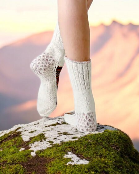 Angora Wool Hand Knitted Socks