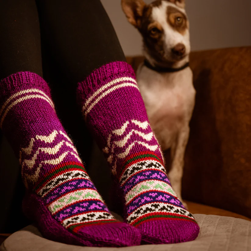 Kullu Hand Knitted Pure Wool Merino Wool Socks