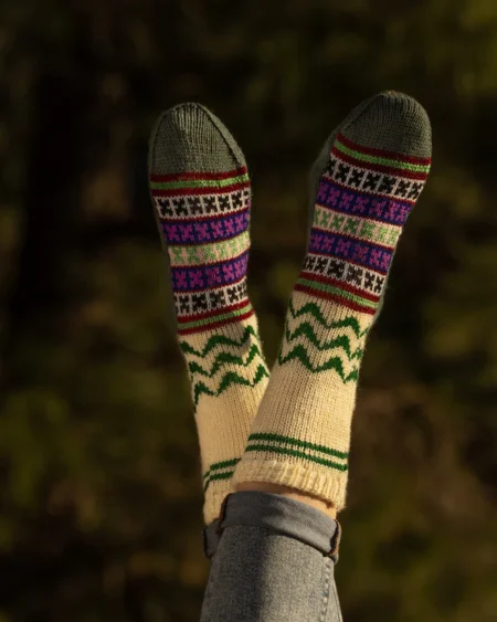Kullu Hand Knitted Pure Wool Merino Wool Socks
