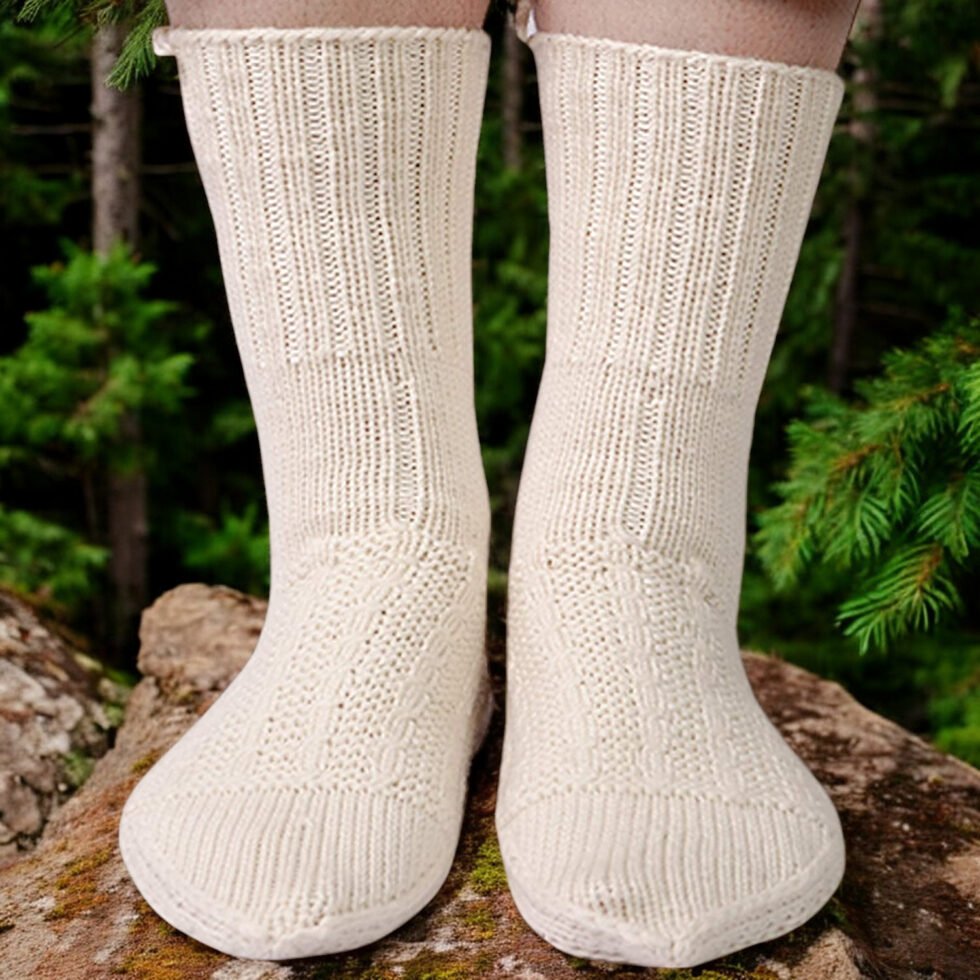 Kullu Hand-Knitted Angora Socks – Perfect for Cold Himalayan Winters