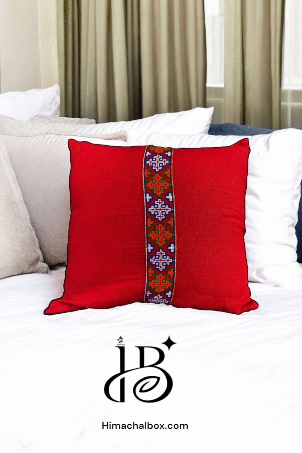 Kullu Patti Cushion Covers – Traditional Handwoven Design for Sofa & Bed - Himachal Box