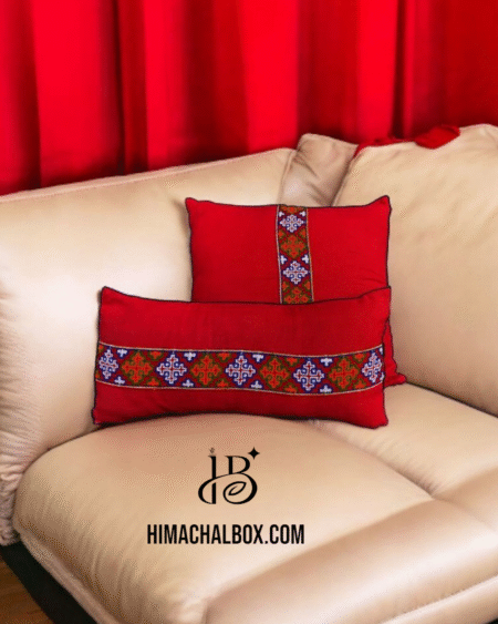 Kullu Patti Cushion Covers – Traditional Handwoven Design for Sofa & Bed - Himachal Box