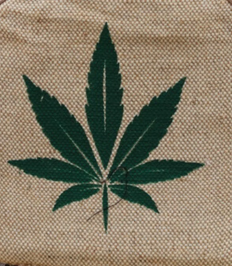 Handcrafted backpack made from cotton and hemp fabric with green hemp leaf print, featuring Himachali tribal design, placed on a rustic wooden table in the Himalayan outdoors