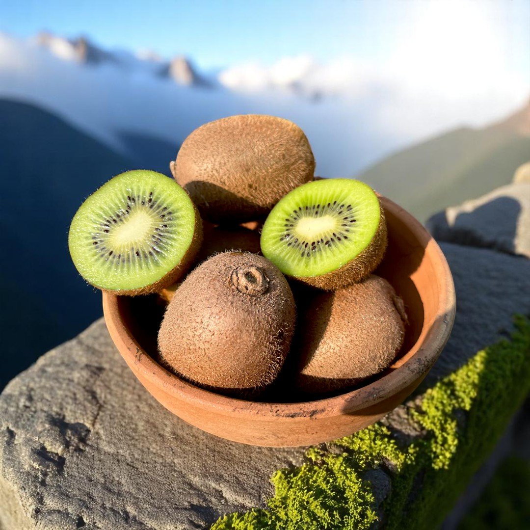 Homemade kiwi jam in a glass jar, made from fresh Himalayan kiwis, with a rustic label and wooden spoon beside it – a natural and fruity delicacy from Himachal Pradesh 5- Himachalbox.com