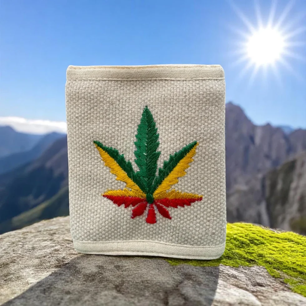 Leaf Hemp Wallet | Handmade in Kasol, Himachal
