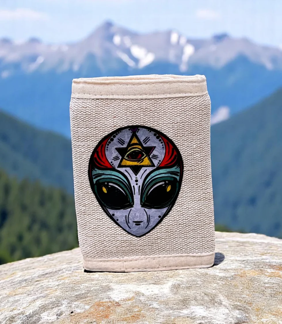 Alien Hemp Wallet | Handmade in Kasol, Himachal