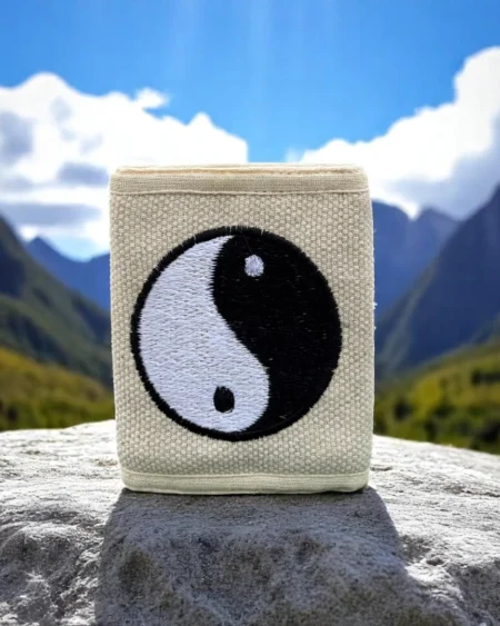 Yin-Yang Hemp Wallet | Handmade in Kasol, Himachal