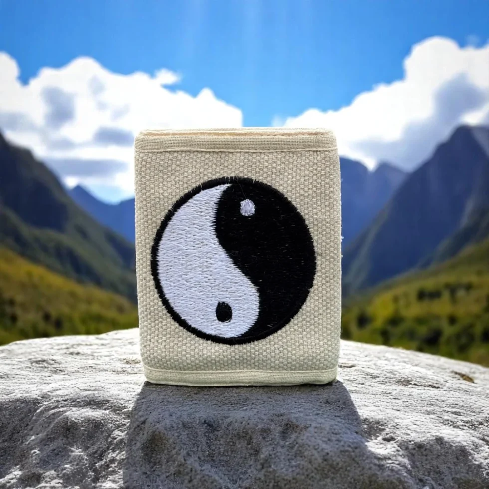 Yin-Yang Hemp Wallet | Handmade in Kasol, Himachal
