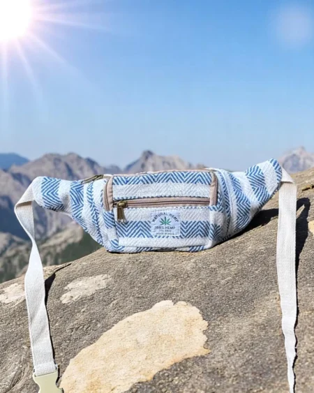 EcoStyle Pahadi Waist Pouch – 100% Natural Hemp Bag from Himachal - himachalbox.com