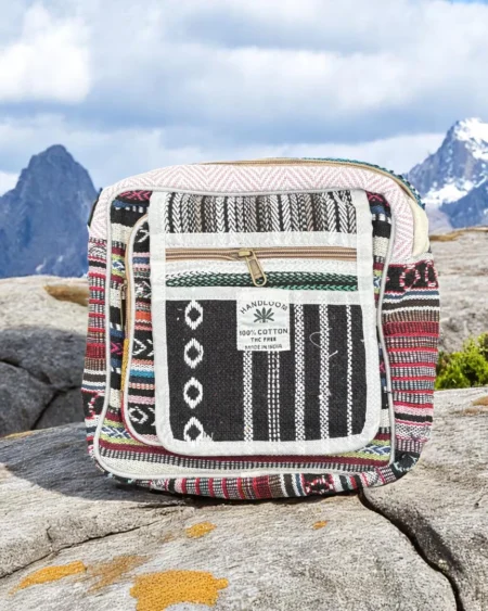 Eco Tribal Sling – Multi-Pocket Hemp & Cotton Side Bag from Himachal