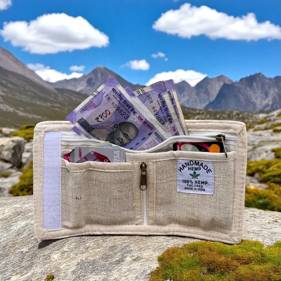 Trendy Pahadi Bhang Hemp Wallet – Himachal's Handcrafted Style - Himachalbox.com