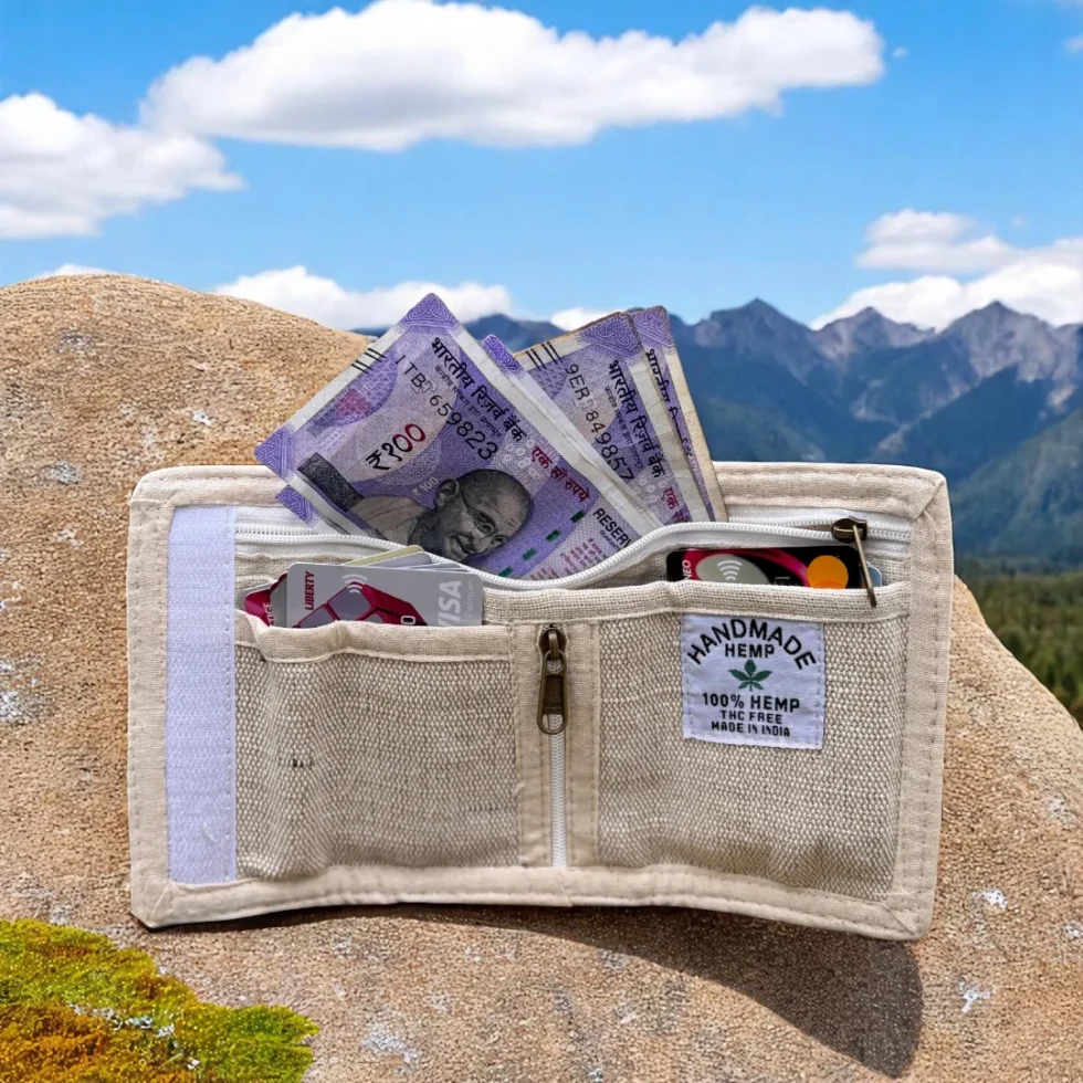 Sustainable Pahadi Wallet – Made from Bhang & Cotton - Himachalbox.com